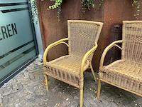 Terrasstoel wicker (4x) - afbeelding 2 van  4