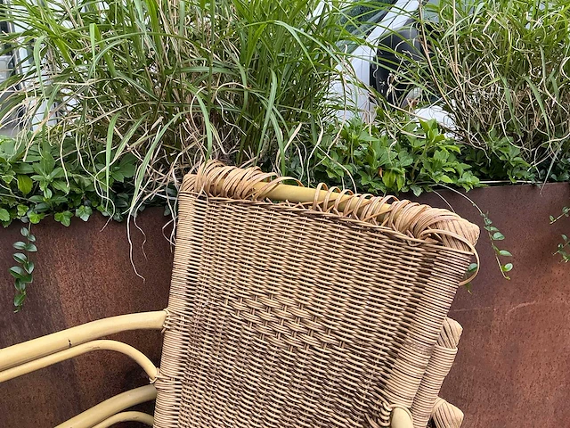 Terrasstoel wicker (4x) - afbeelding 4 van  4