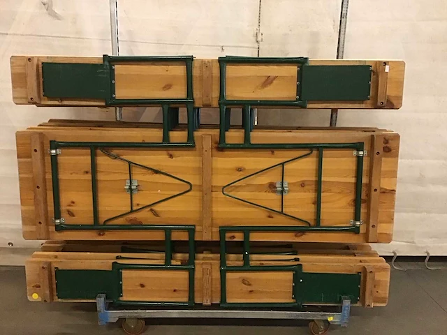 Terrastafel (5x) bankenset compleet - afbeelding 3 van  5