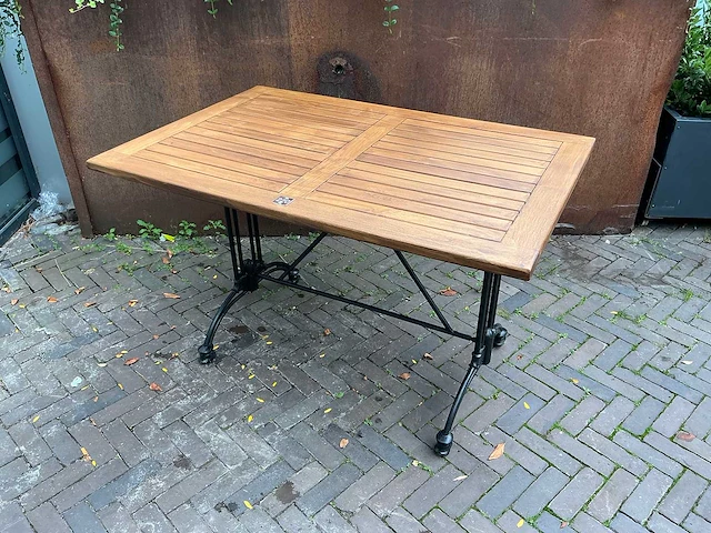 Terrastafel teak 120x70 (4x) - afbeelding 1 van  4