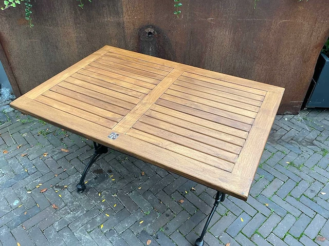 Terrastafel teak 120x70 (4x) - afbeelding 2 van  4