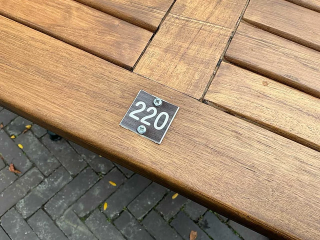 Terrastafel teak 120x70 (4x) - afbeelding 3 van  4
