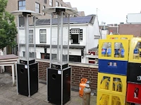 Terrasverwarmer met hoogte 225 cm.