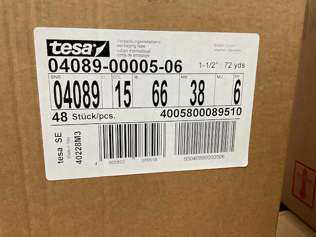 Tesa 66m x 38mm doos á 48 rollen tape (6x) - afbeelding 3 van  3