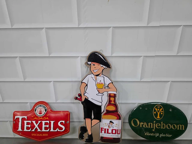 Texels speciaalbier / filou / oranjeboom - reclamebord (3x) - afbeelding 2 van  5