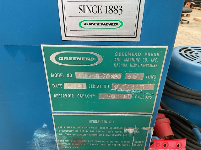 Textron lycoming greenerd verticale hydraulische persmachine - afbeelding 6 van  7