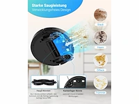 Thamtu robotstofzuiger, 2500 pa met wlan/app/googleassistent voor harde vloeren, tegels, laminaat, tapijten en dierenharen - afbeelding 2 van  6