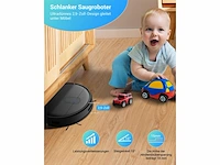 Thamtu robotstofzuiger, 2500 pa met wlan/app/googleassistent voor harde vloeren, tegels, laminaat, tapijten en dierenharen - afbeelding 4 van  6