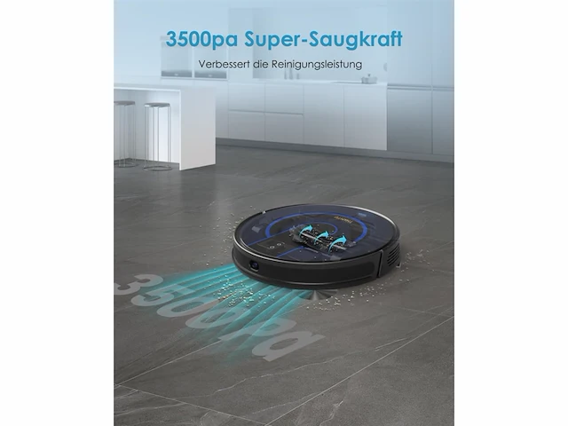 Thamtu t21 robotstofzuiger met dweil ultradun ideaal voor huisdierhaar zwart - afbeelding 4 van  6