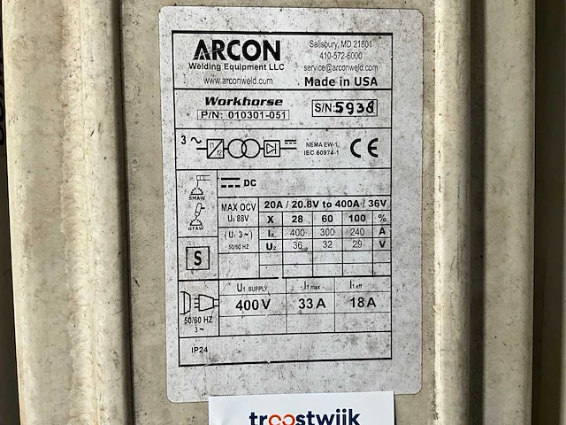 The workhorse stickweld 300s elektrode lasapparaat - afbeelding 4 van  4