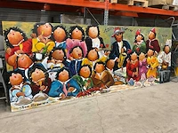 Theo broeren stadsbrasserie schilderij op doek (400x150cm) - afbeelding 1 van  5