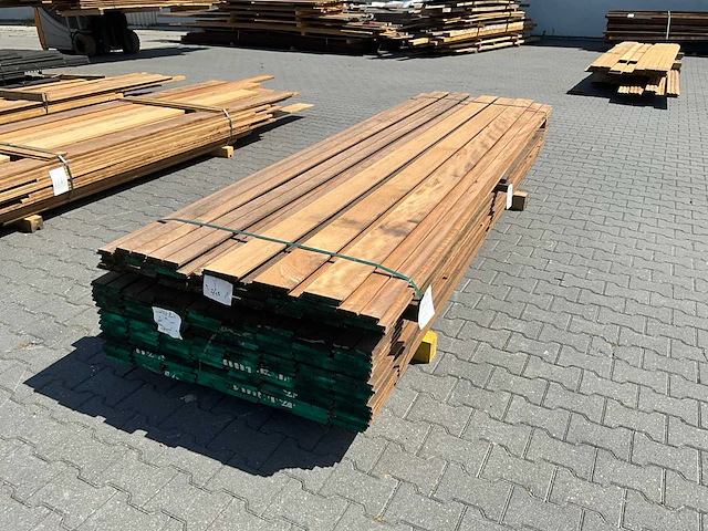 Thermo okoumé dubbel rhombus (3350x123x19mm) (145x) - afbeelding 1 van  6
