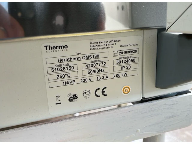 Thermo scientific heratherm oms180 laboratoriumoven - afbeelding 3 van  5