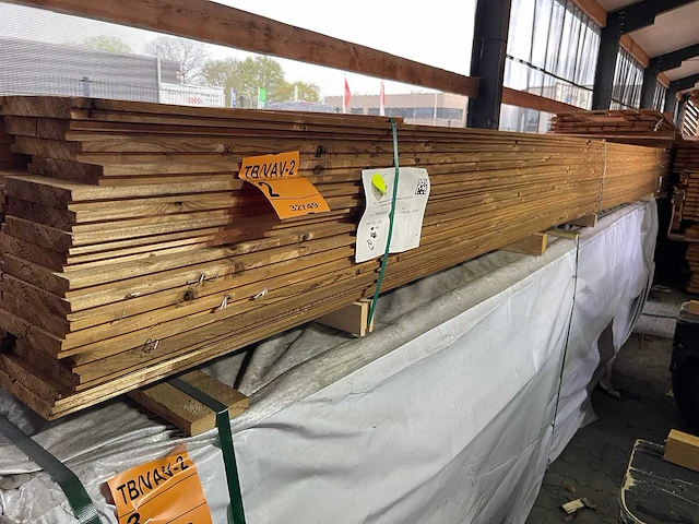 Thermo vuren channelsiding 19x134mm, lengte 480cm (123x) - afbeelding 2 van  3