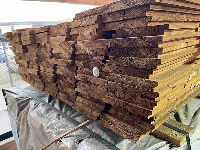 Thermo vuren channelsiding 19x134mm, lengte 480cm (123x) - afbeelding 3 van  3