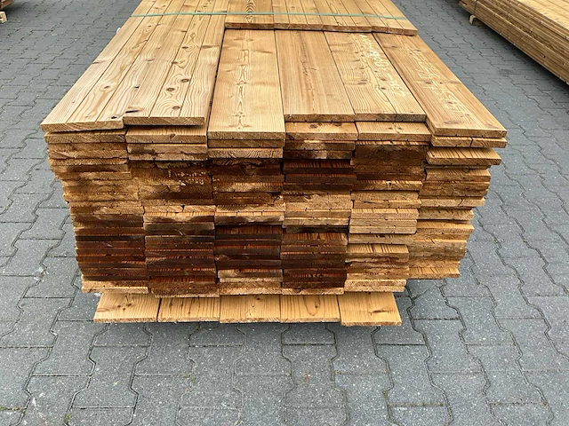 Thermo vuren geborstelde planken (3000-5400x170x18mm) (ca 200x) - afbeelding 5 van  5