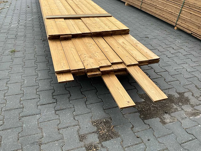 Thermo vuren plank partij (3200-5700x135x18mm) (120x) - afbeelding 3 van  3