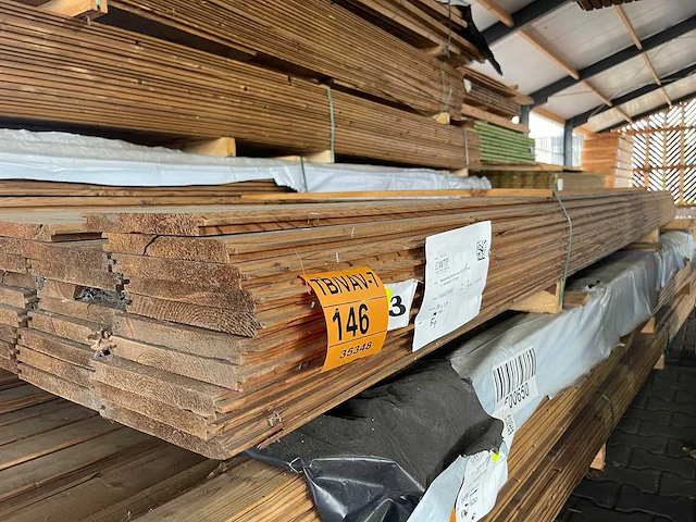 Thermo vuren veer en groef 3900x178x19mm (55x) - afbeelding 2 van  3