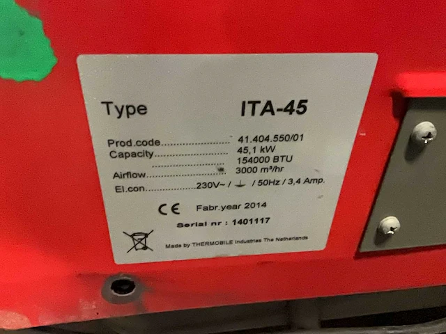 Thermobile ita-45 heater - afbeelding 7 van  7