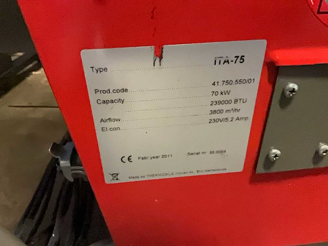 Thermobile ita-75 heater - afbeelding 7 van  7