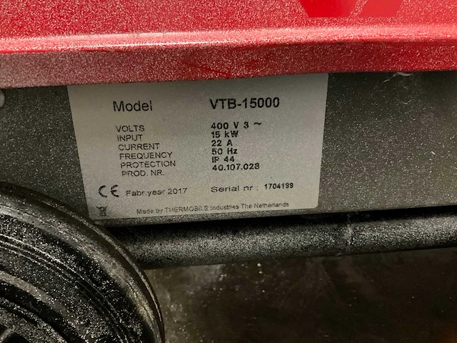 Thermobile vtb15000 heater - afbeelding 5 van  5