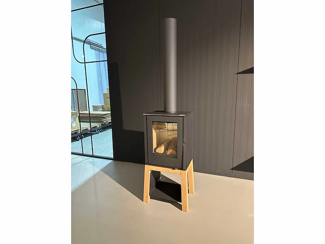 Thermocet woodstove woody loft base design hout haard - afbeelding 3 van  8