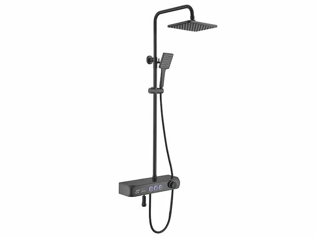 Thermostatisch opbouw regendoucheset - digitaal display - ledava - afbeelding 1 van  7