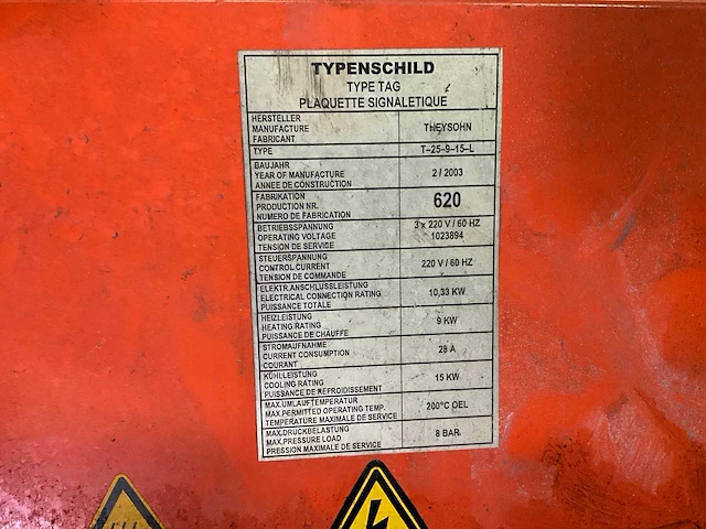 Theysöhn t-25-9-15-l hydraulisch aggregaat (2x) - afbeelding 4 van  4
