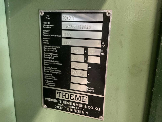 Thieme 3040r zeefdrukmachine, 3/4 automaat - afbeelding 9 van  9