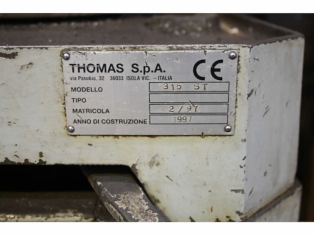 Thomas 315 super technics afkortcirkelzaagmachine met rollenbanen - afbeelding 5 van  8