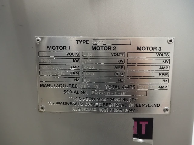 Thompson meat machinery - afbeelding 3 van  20