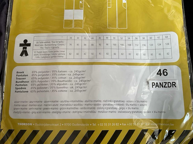 Thorson pandzr partij werkbroeken, 18 stuks - afbeelding 4 van  4