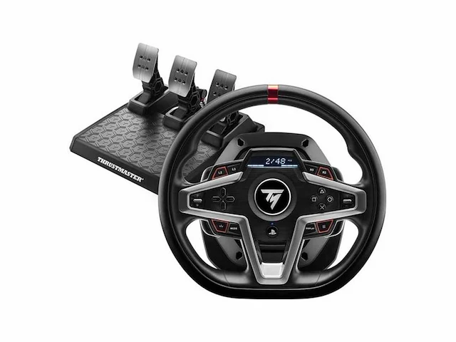 Thrustmaster t248-p - racestuur en 3 pedalen - force feedback & magnetische flippers - voor ps5/ps4/pc - afbeelding 1 van  2