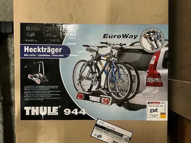Thule - 944 euroway - fietsendrager, montage op trekhaak, kantelbaar - afbeelding 2 van  7