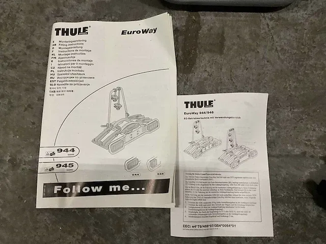 Thule - 944 euroway - fietsendrager, montage op trekhaak, kantelbaar - afbeelding 7 van  7