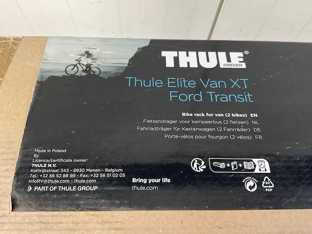 Thule elite van xt ford transit fietsendrager voor 2 fietsen - afbeelding 2 van  4