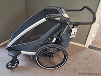 Thule fietskar | model chariot cross 2 single | kleur antraciet - afbeelding 3 van  5