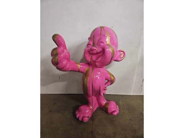 'thumbs up baby'' - paintsplash pink pop art - xxl formaat - afbeelding 2 van  9