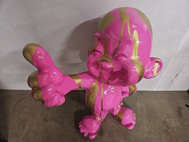 'thumbs up baby'' - paintsplash pink pop art - xxl formaat - afbeelding 3 van  9