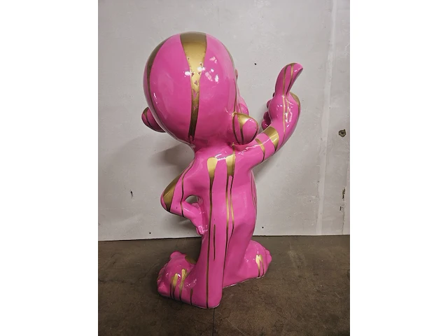 'thumbs up baby'' - paintsplash pink pop art - xxl formaat - afbeelding 4 van  9