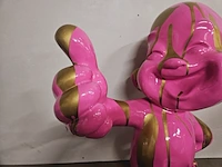 'thumbs up baby'' - paintsplash pink pop art - xxl formaat - afbeelding 6 van  9