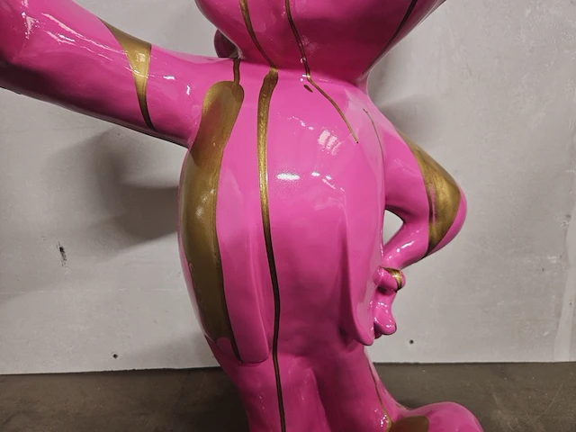 'thumbs up baby'' - paintsplash pink pop art - xxl formaat - afbeelding 8 van  9