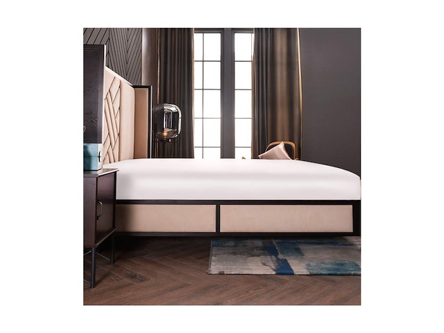 Thxsilk hoeslaken zijde 200 x 200 cm, wit 100% puur 19 momme mulberry silk voor standaard matras 30 cm - afbeelding 2 van  4