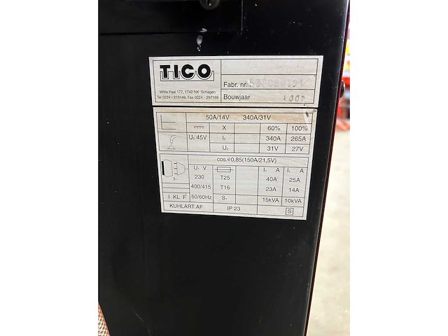 Tico lk320 mig lasapparaat 400v. - afbeelding 3 van  11