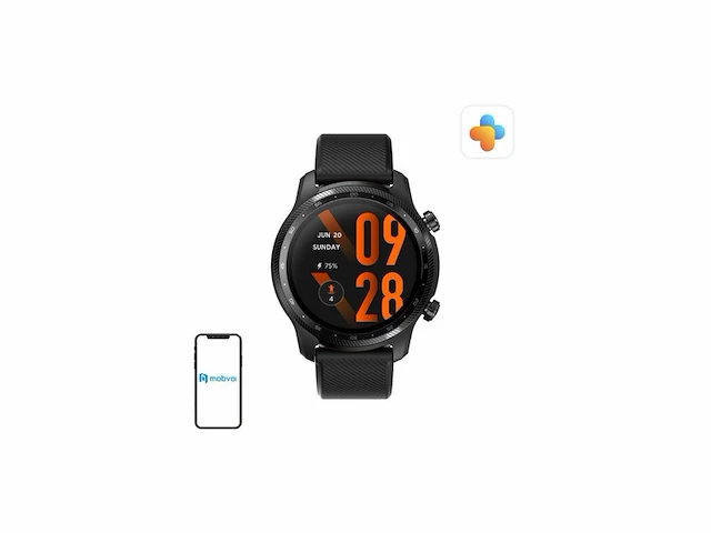 Ticwatch pro 3 ultra gps smartwatch qualcomm sdw4100 en mobvoi dual processor zwart - afbeelding 2 van  2