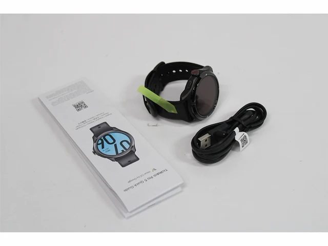 Ticwatchpro 5 android smartwatch voor heren snapdragon w5+ gen 1 platform wear waterbestendigheid zwart - afbeelding 5 van  6