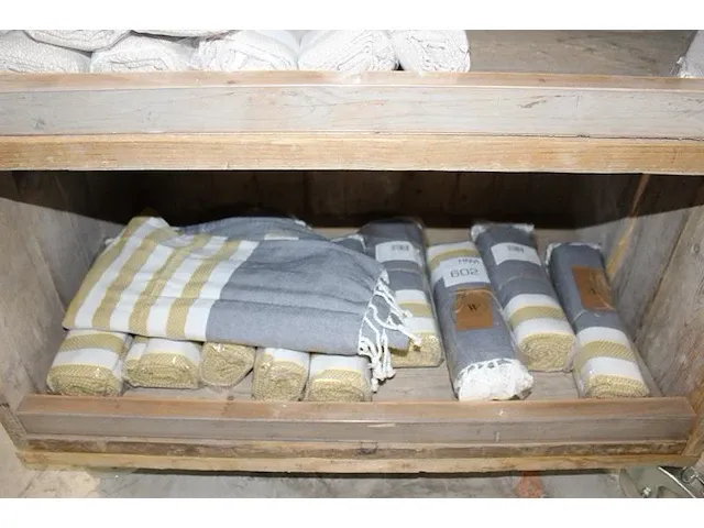 Tien stuks hamamdoeken walra 100 x 180 cm kleur army green. - afbeelding 1 van  2
