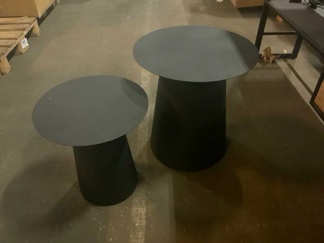 Tierra zwart mat bijzettafel set (2x) - afbeelding 1 van  4