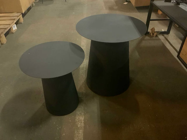 Tierra zwart mat bijzettafel set (2x) - afbeelding 2 van  4