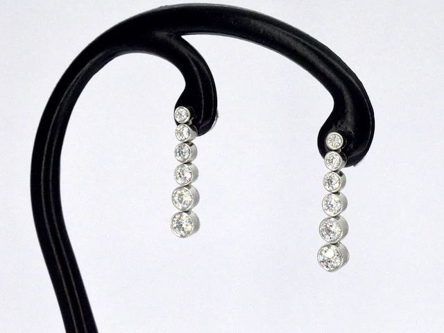 Tiffany & co - platina jazz tiffany & co druppel oorbellen - afbeelding 3 van  9